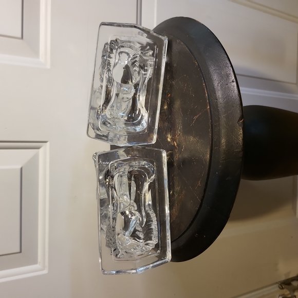 L E Smith ca 1940 Glass Horse Bookends 7.5" - Picture 8 of 10